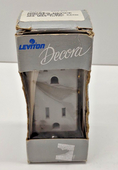 Leviton Decora Duplex Gray Electrical Oullet Tamper Resistant New