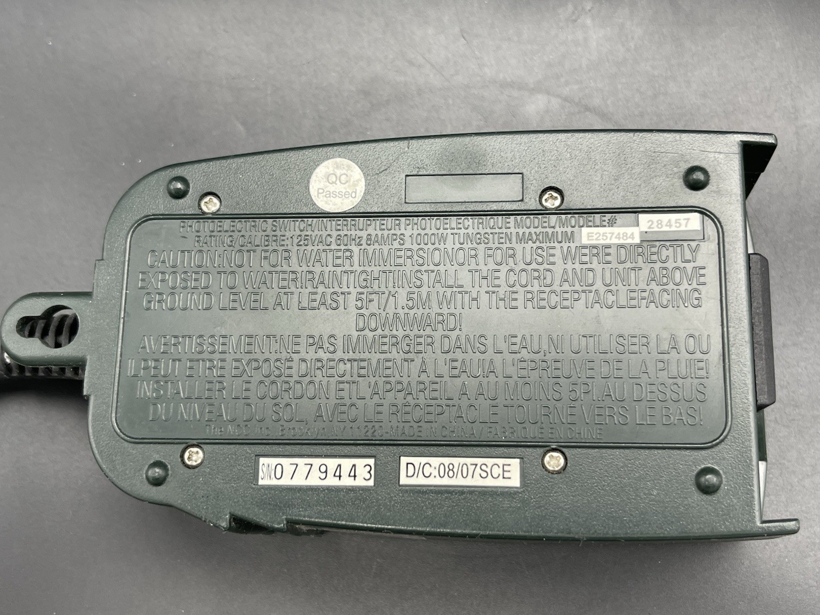 Westinghouse Outdoor Light Timer Plug-In Dusk to Dawn Photocell Sensor | 2-8 Hr