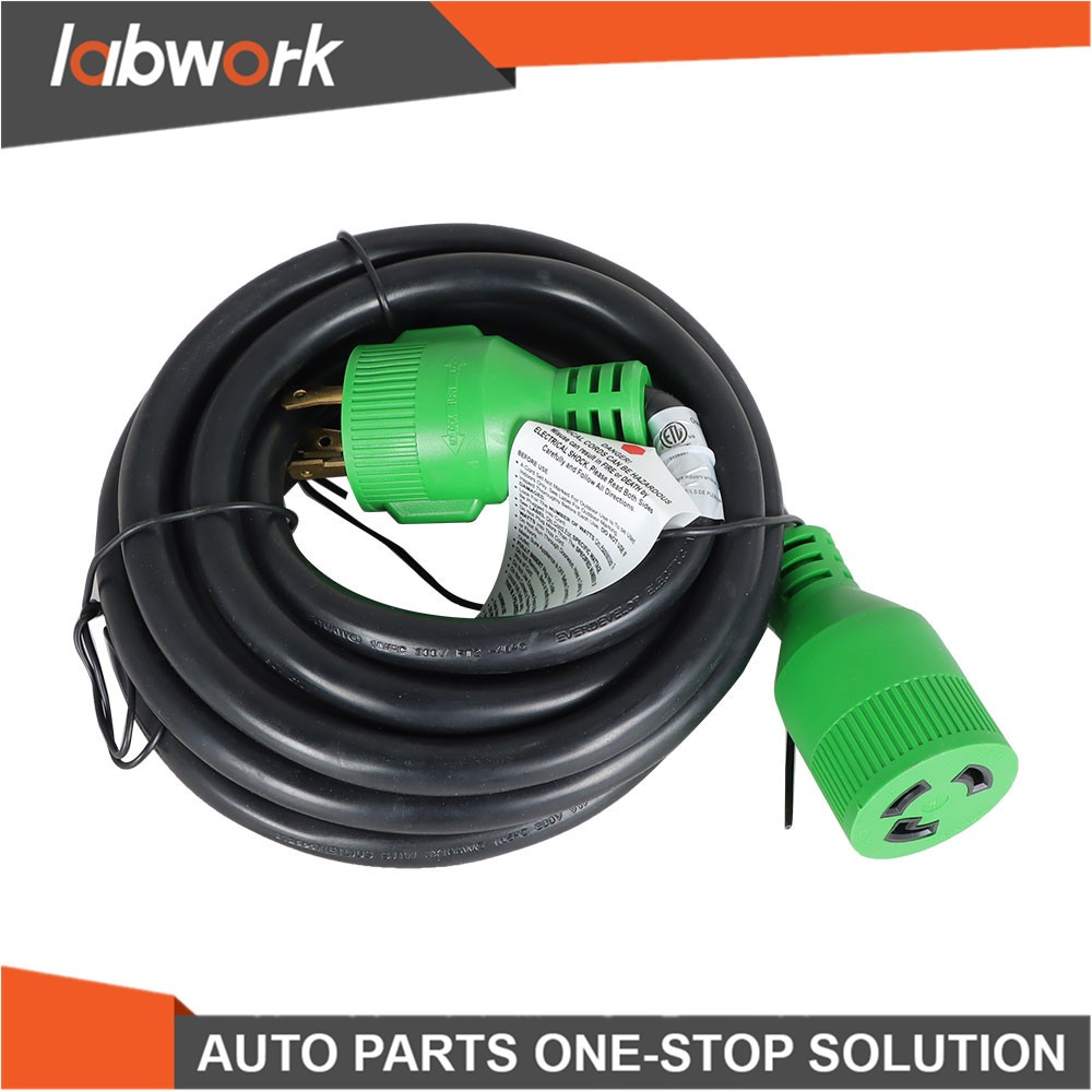 Labwork Generator Extension Cord 3 Prong 30 Amp 15FT NEMA L5-30P/L5-30R 125V