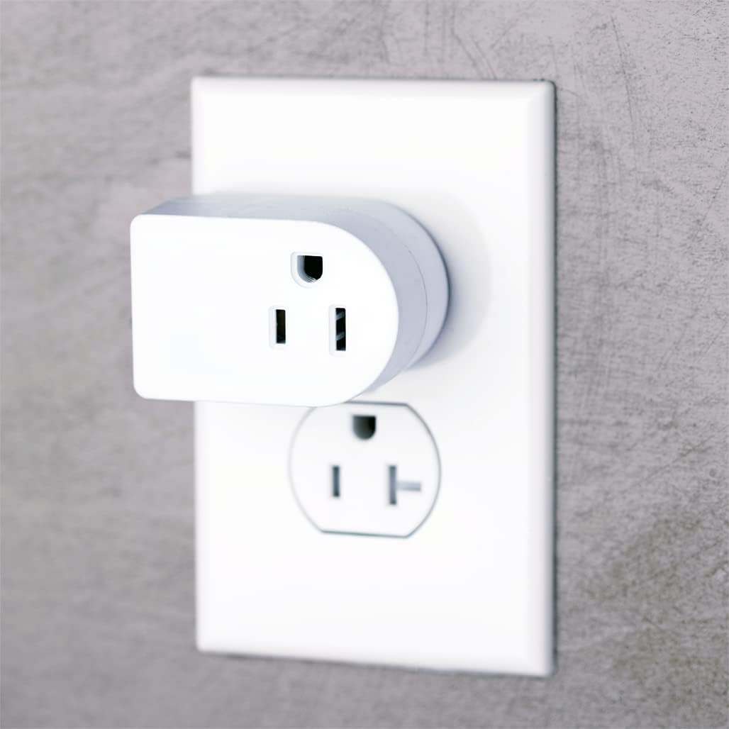 PS27 Grounded Outlet On/Off Power Switch with Amber Light, ETL Listed, White, 2-