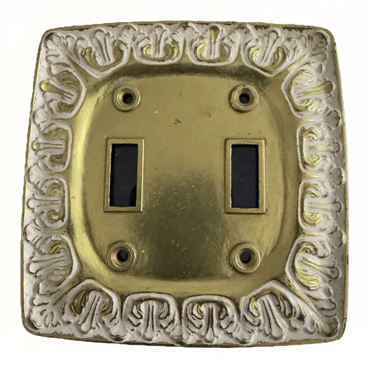 Victorian-style hammered brass single & duplex outlet & switch cover plates