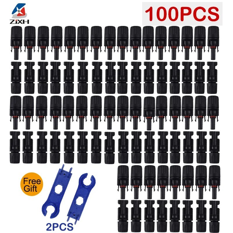 10/20/50/100/200 Pairs Solar Cable Connectors Male Female DIY For Solar Panel US