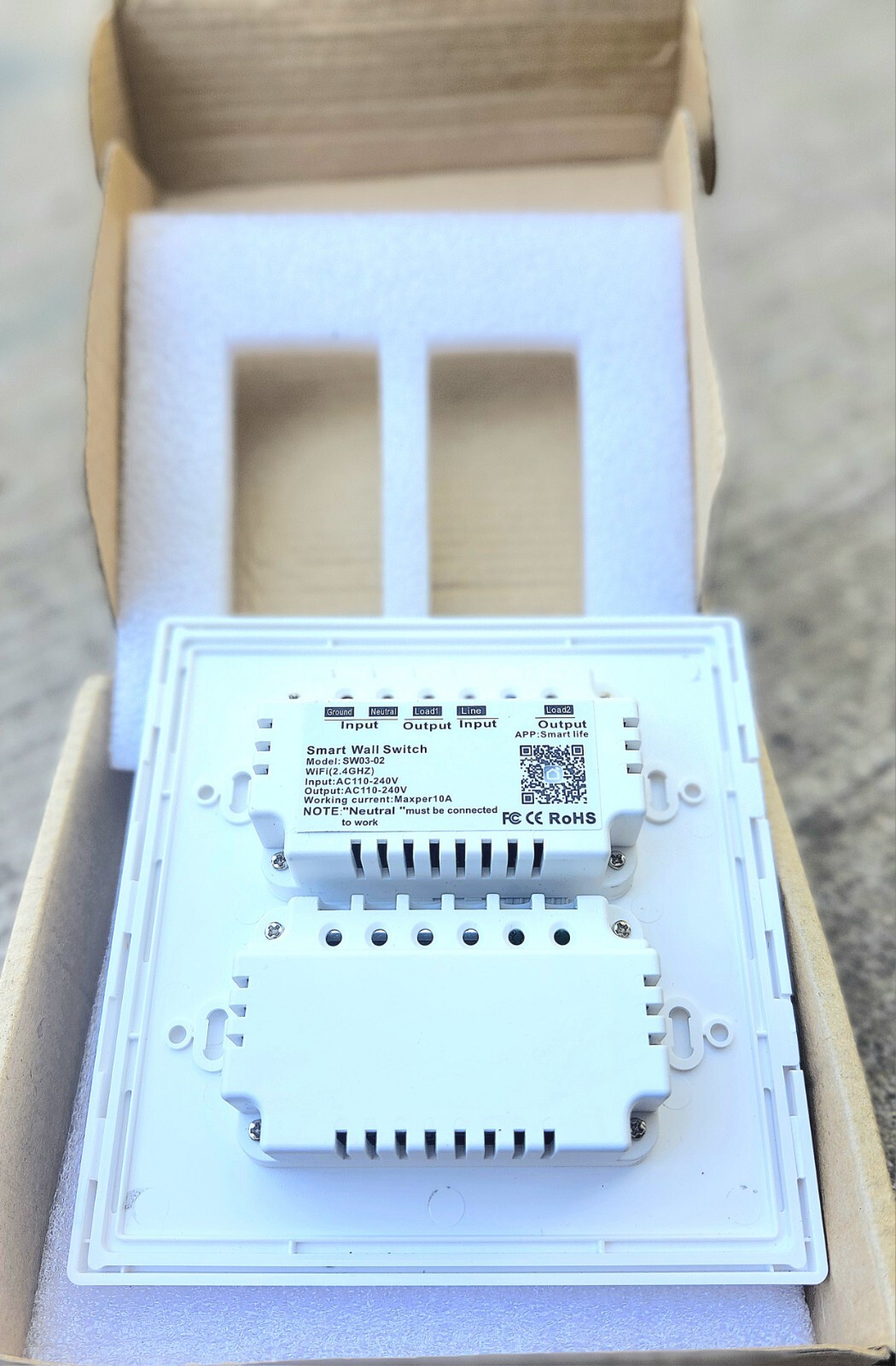 Smart Wall Switch SW03-02 White