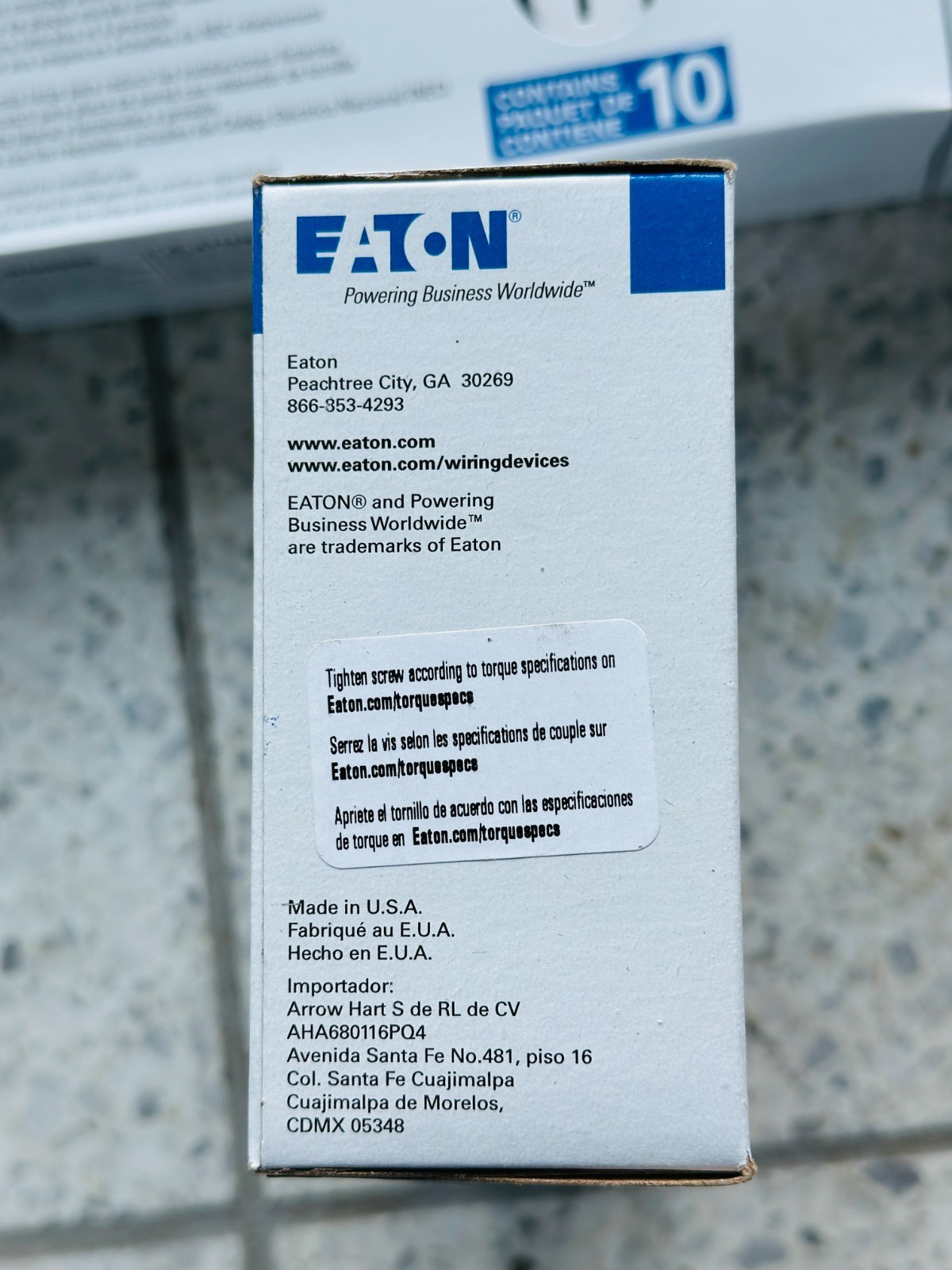 NEW Lot of 100 Eaton TR270W 10×10 Pack 15A 125V Duplex Receptacle Outlets White