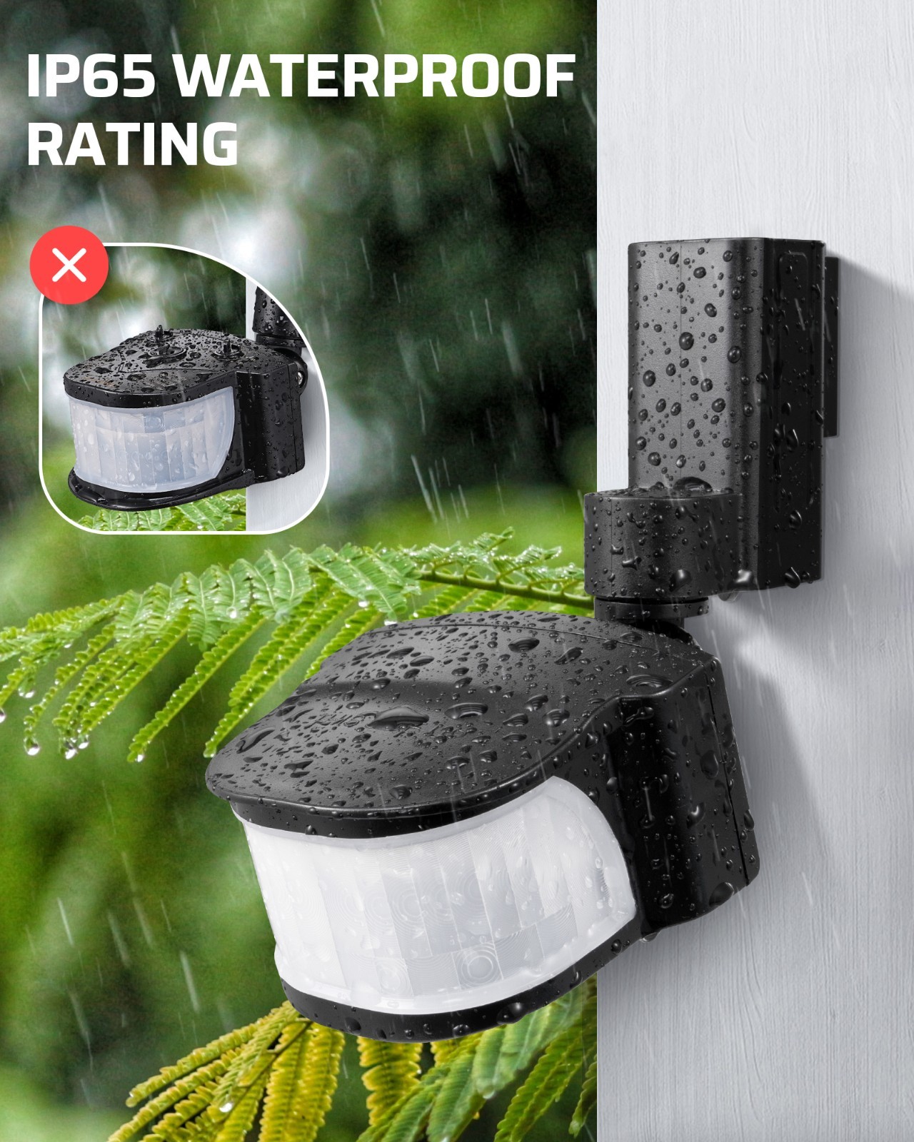 DEWENWILS Wireless Motion Sensor Outlet, No Wiring, Indoor Outdoor, 50FT Range