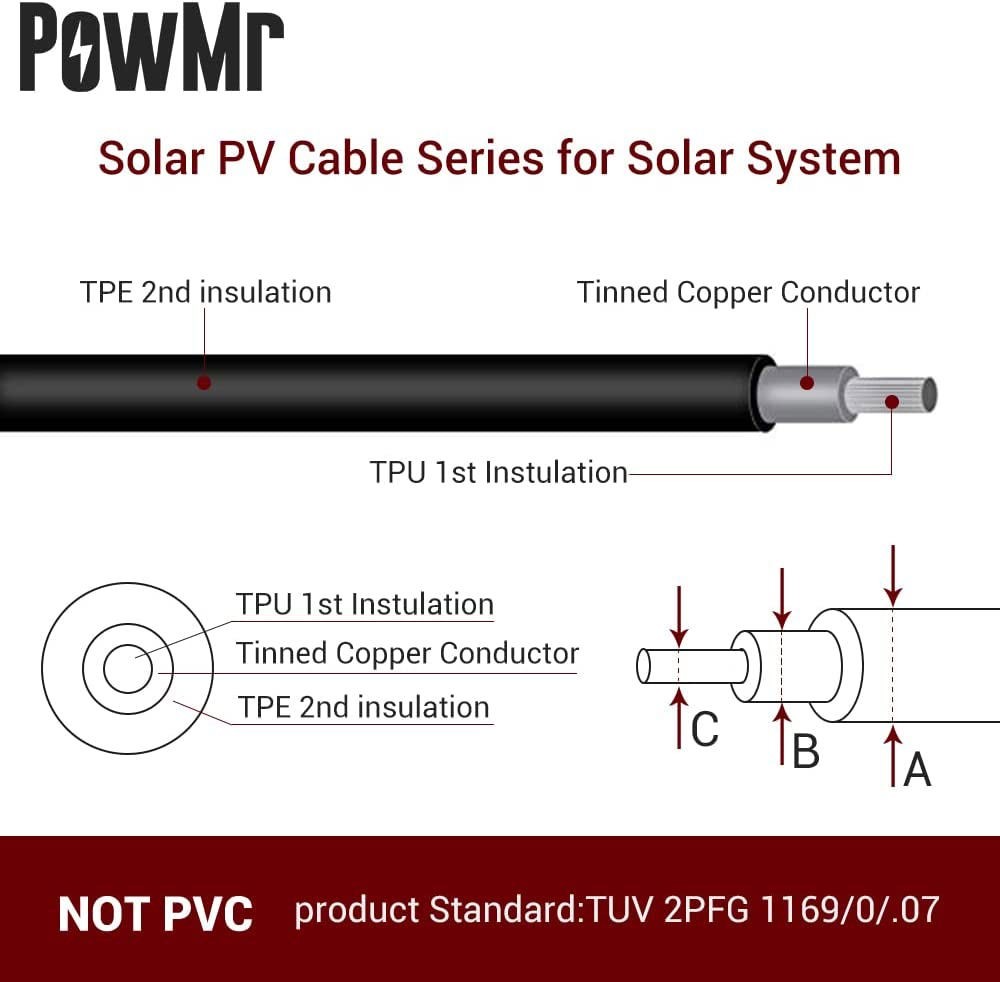 Solar Panel Y Branch Cable Connection Waterproof Adapter Connector Extension USA
