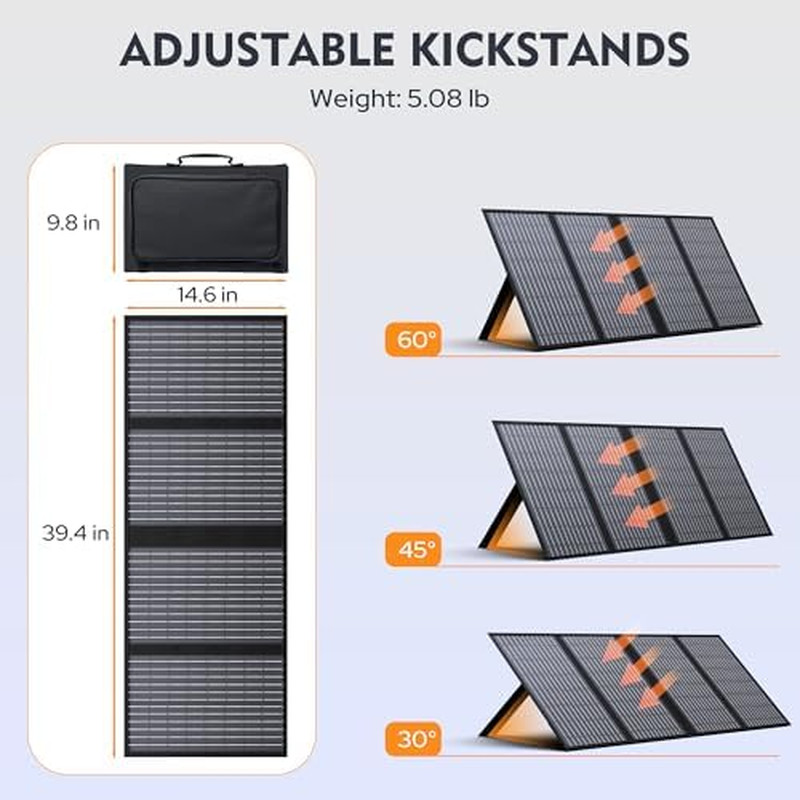 Solar Generator with Panels, 300W Solar Generator with 60W Solar Panel, 80000Ma