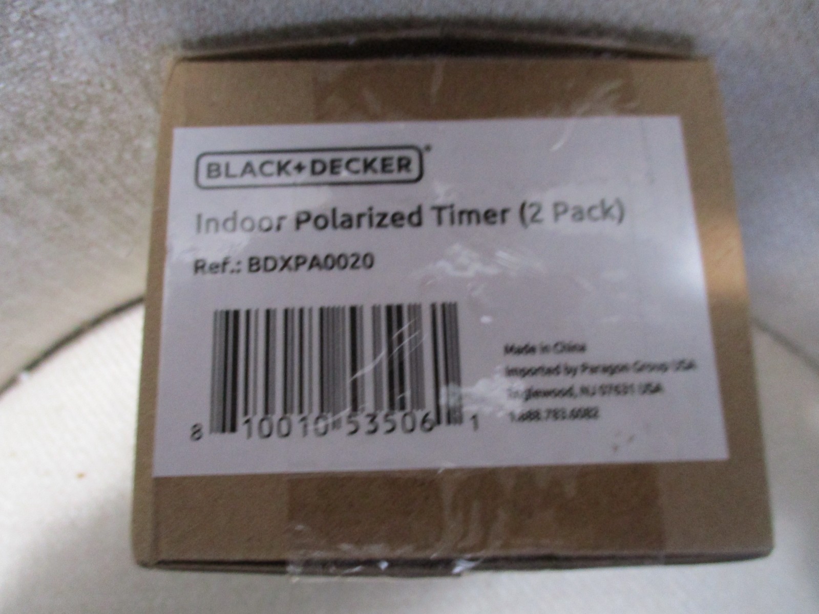 2 pk Black+Decker Indoor Light Programmable Polarized Timers Analog Timer Outlet