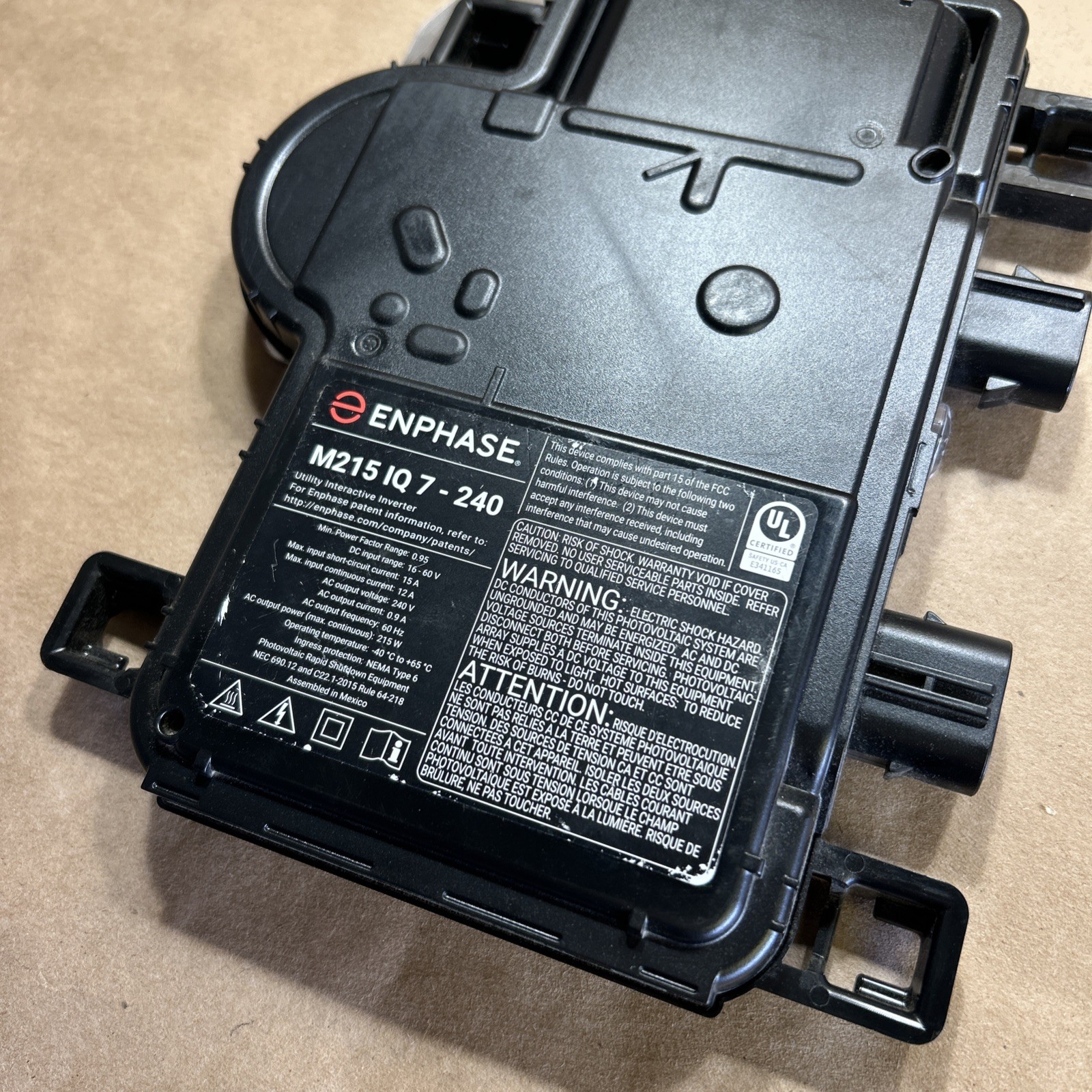 Enphase M215 Microinverter IQ7 Series 240VAC Solar M215IQ7-240 -Clean Works