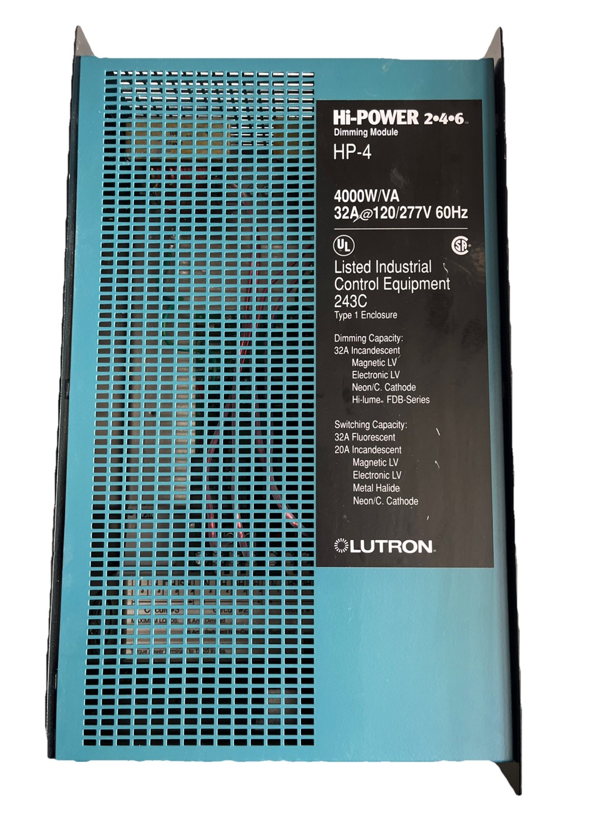 Lutron Hi-Power HP-4 Dimming Module 4000 W/VA 32Amp 120/277 V 60Hz New-Open Box