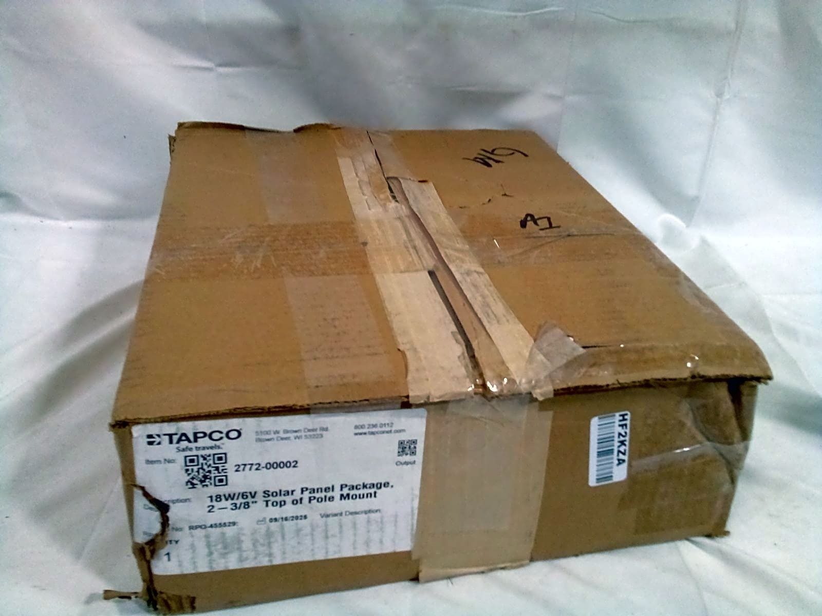 TAPCO 2772-00002 18W/6V Solar Panel Package 2-3/8″ Top of Pole Mount