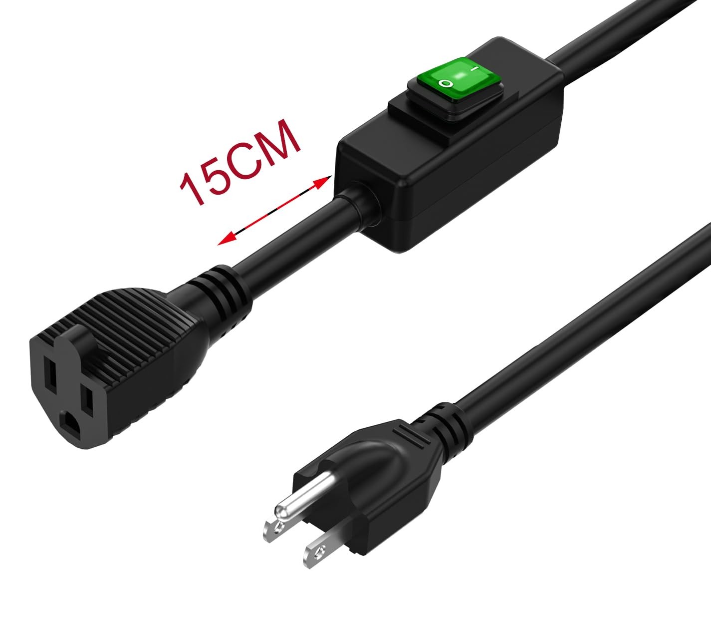 (3Feet) 3-Prong Outdoor Waterproof Extension Switch Cord, in-Line On/Off Swit…