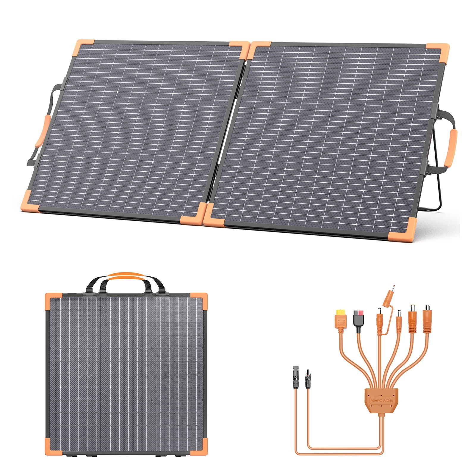MHPOWOS 100 watt Bifacial Portable Solar Panel for Jackery Explorer 1000 v2