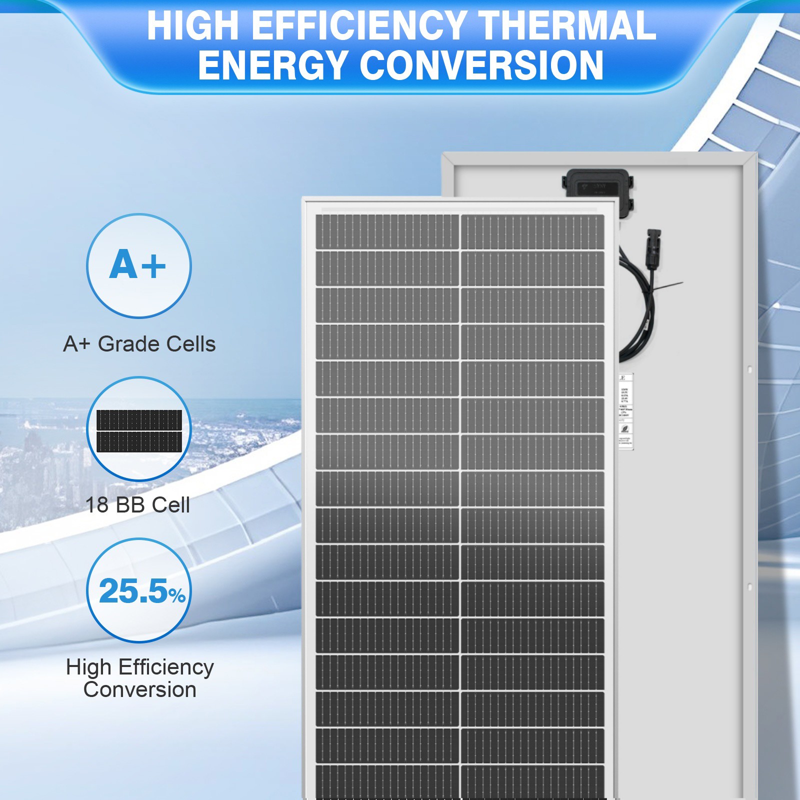 100W Watt 12v Monocrystalline Solar Panel RV Camping Home Off Grid Caravan Boat