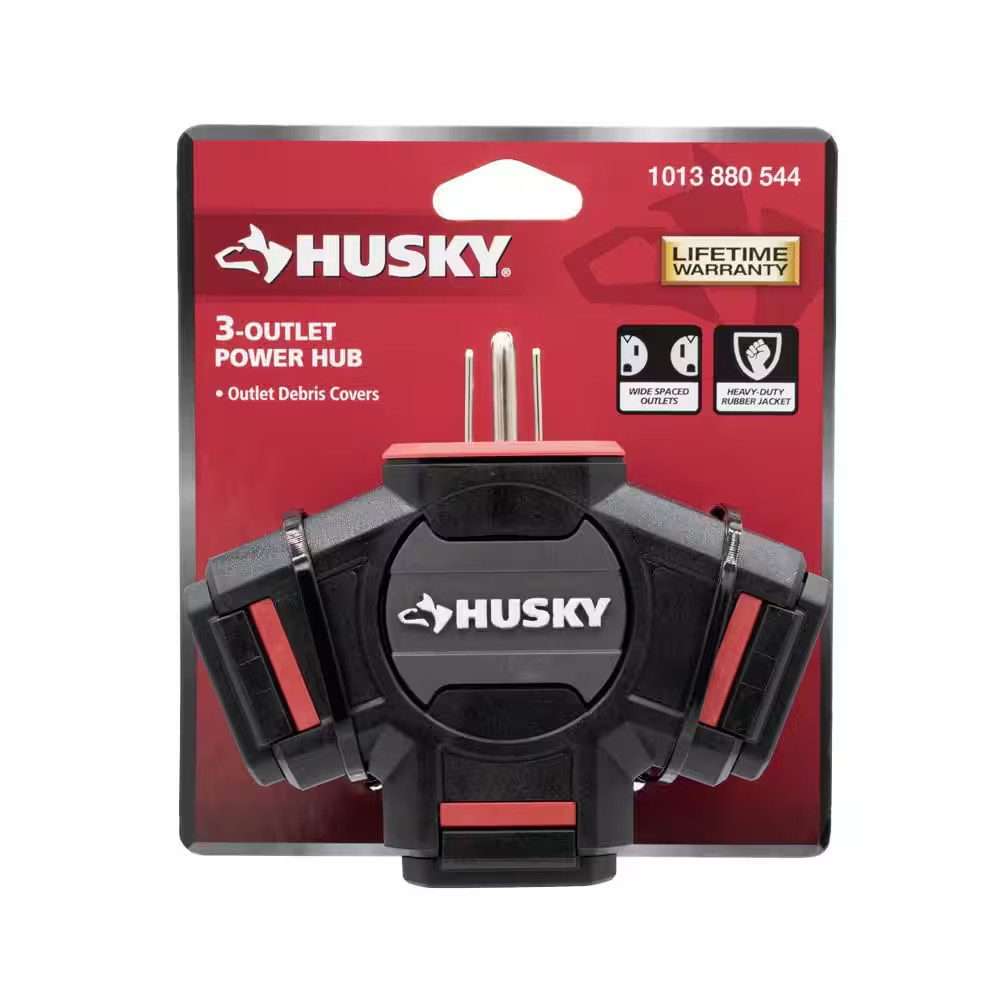NEW 3-Outlet Power Hub with Water-Resistant Design for Indoor & Outdoor Use