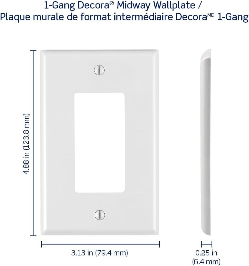 10-Pack White Decorator Wallplates – Stylish Solution for Wall Irregularities