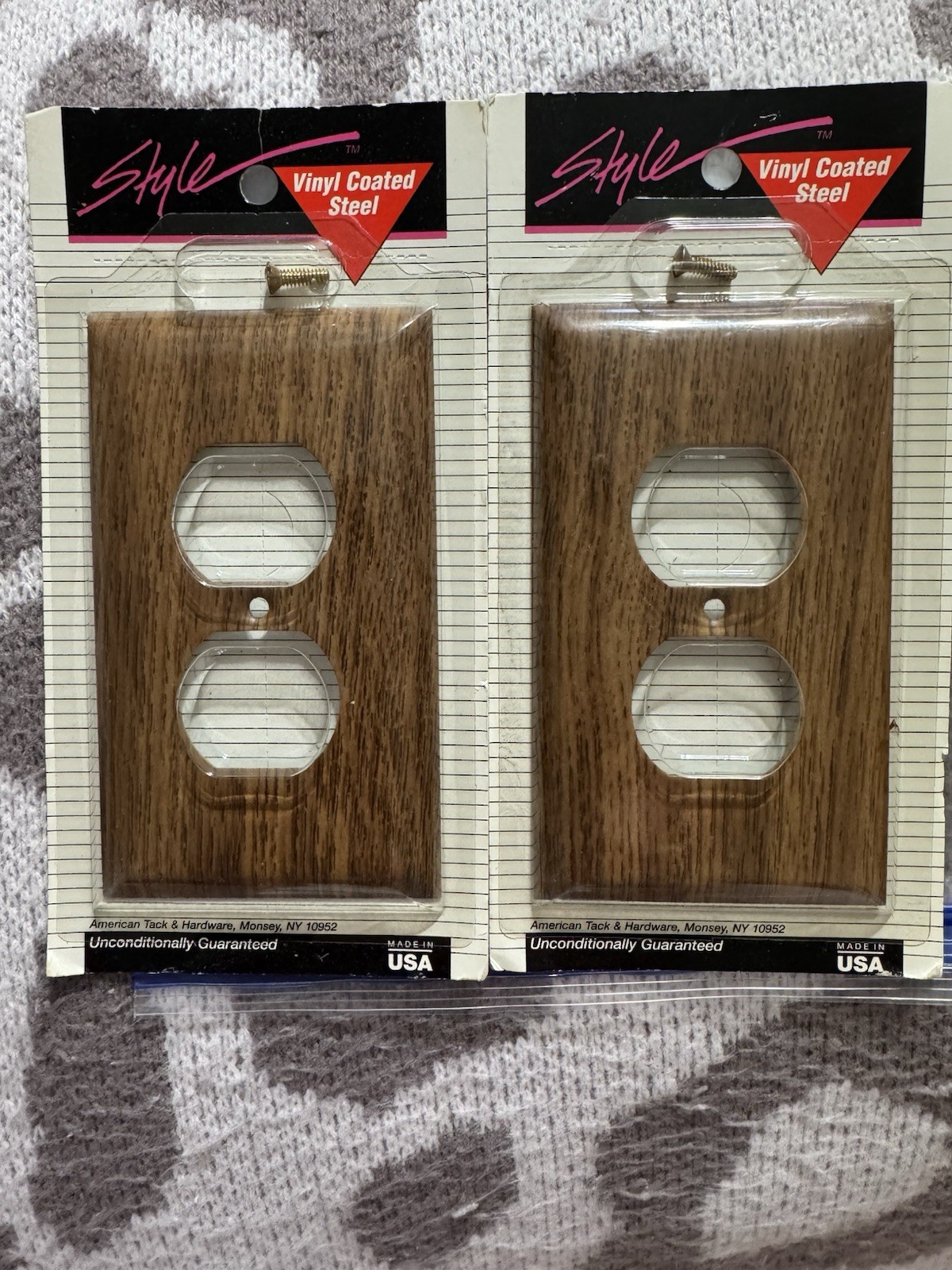 Style Vinyl Coated Steel Wall Plates (2) American Tack & Hardware