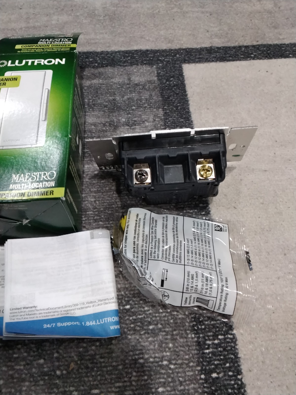 LUTRON MAESTRO Multi-Location COMPANION Dimmer MA-RR-WH White D