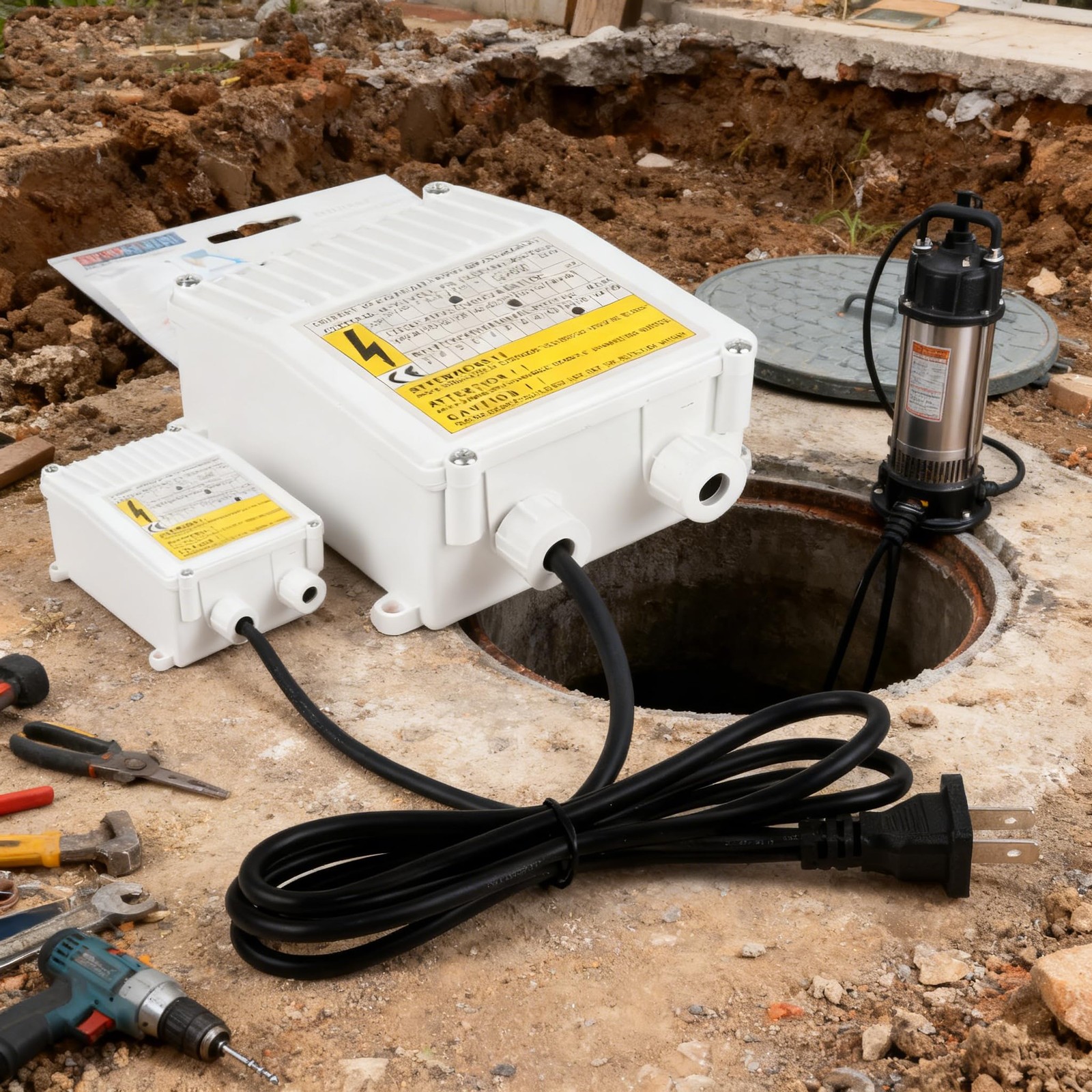Klanata 2HP Submersible Pump Controller, 80uf 25A Control Box for Deep Well…