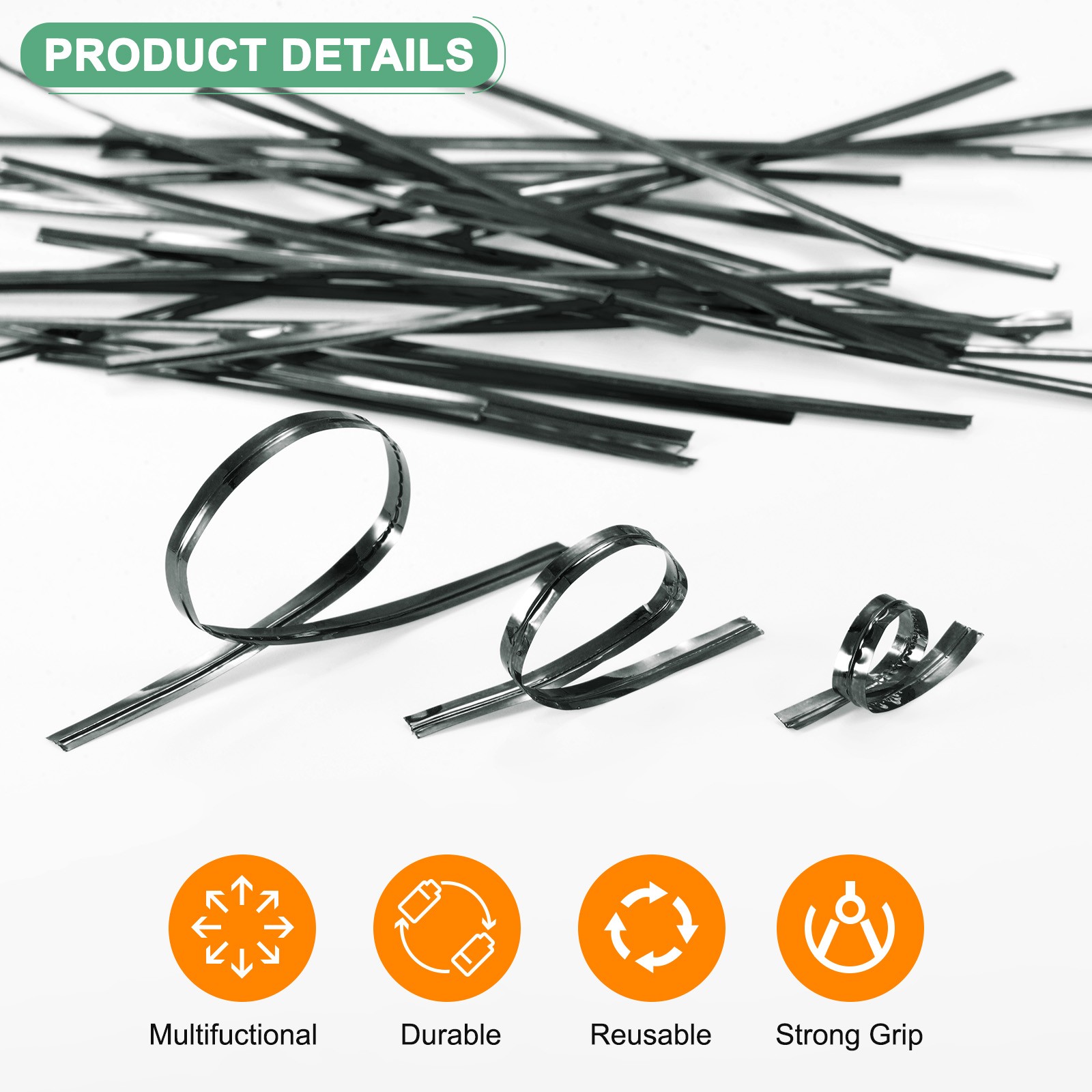 800Pack Metal Twist Ties, 12cm Metallic Twists Tie Bags Twisty-Ties Black