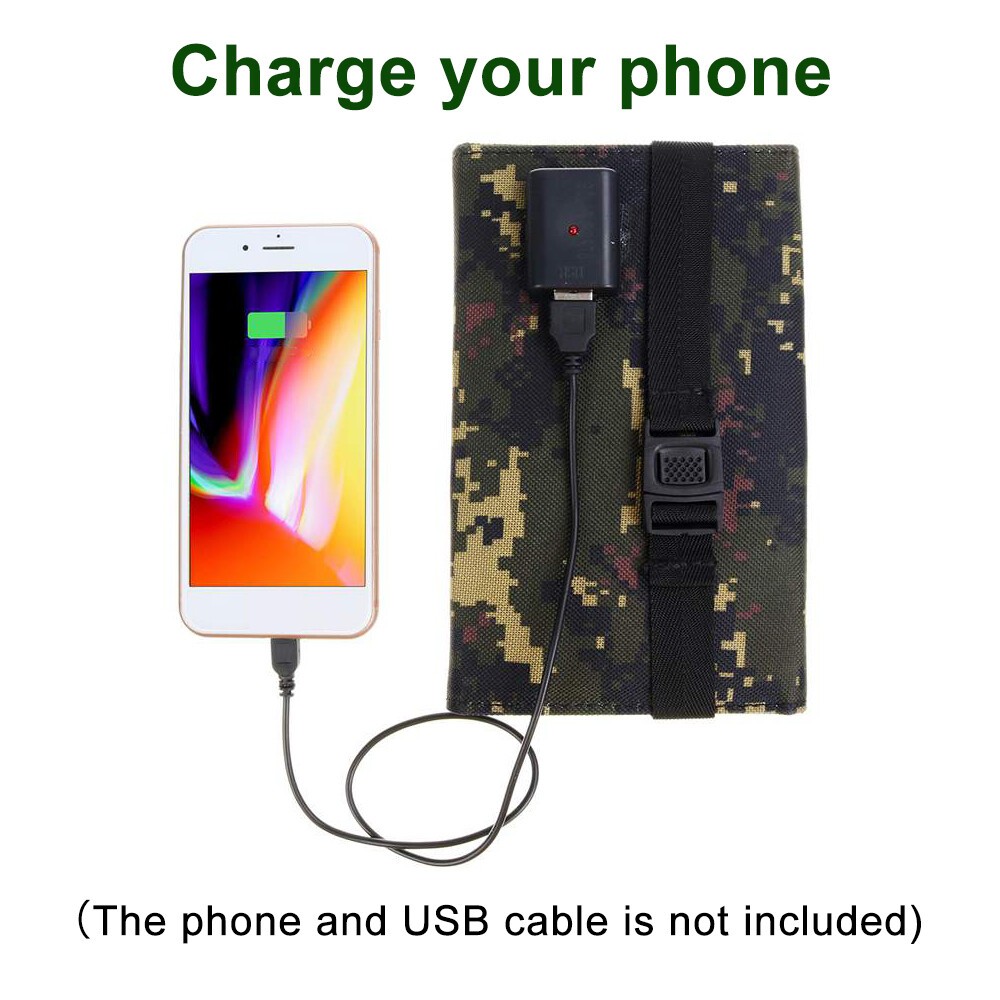 80W Foldable USB Solar Panel Charger Power Bank for Camping Hiking