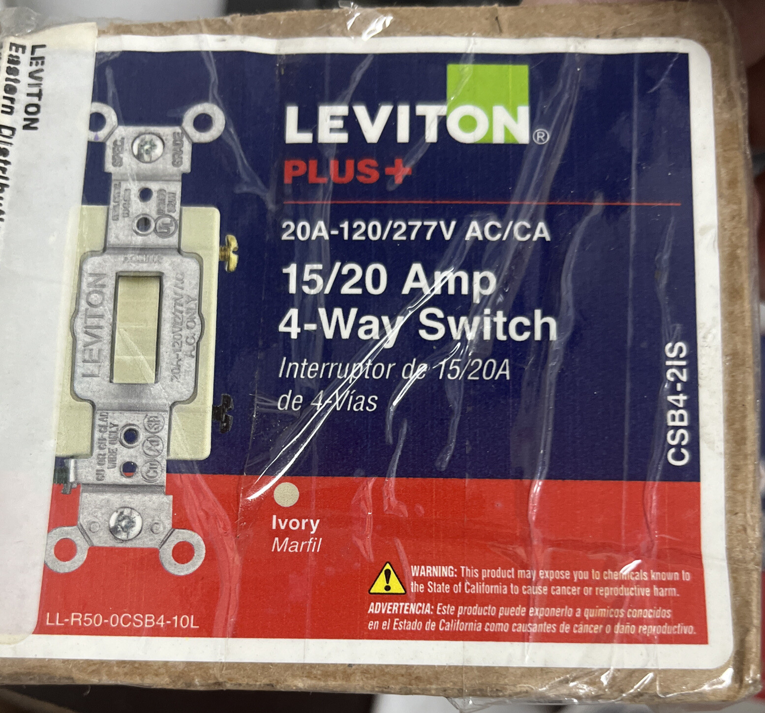 Leviton 20 Amp Preferred Toggle Switch, Ivory (6PK)