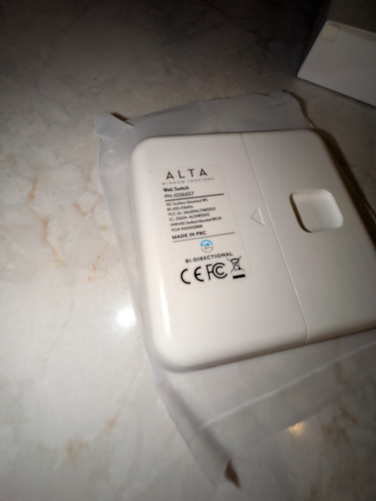 Surface Mounted Wall Switch for Alta Bliss System (Part No. 1026657)