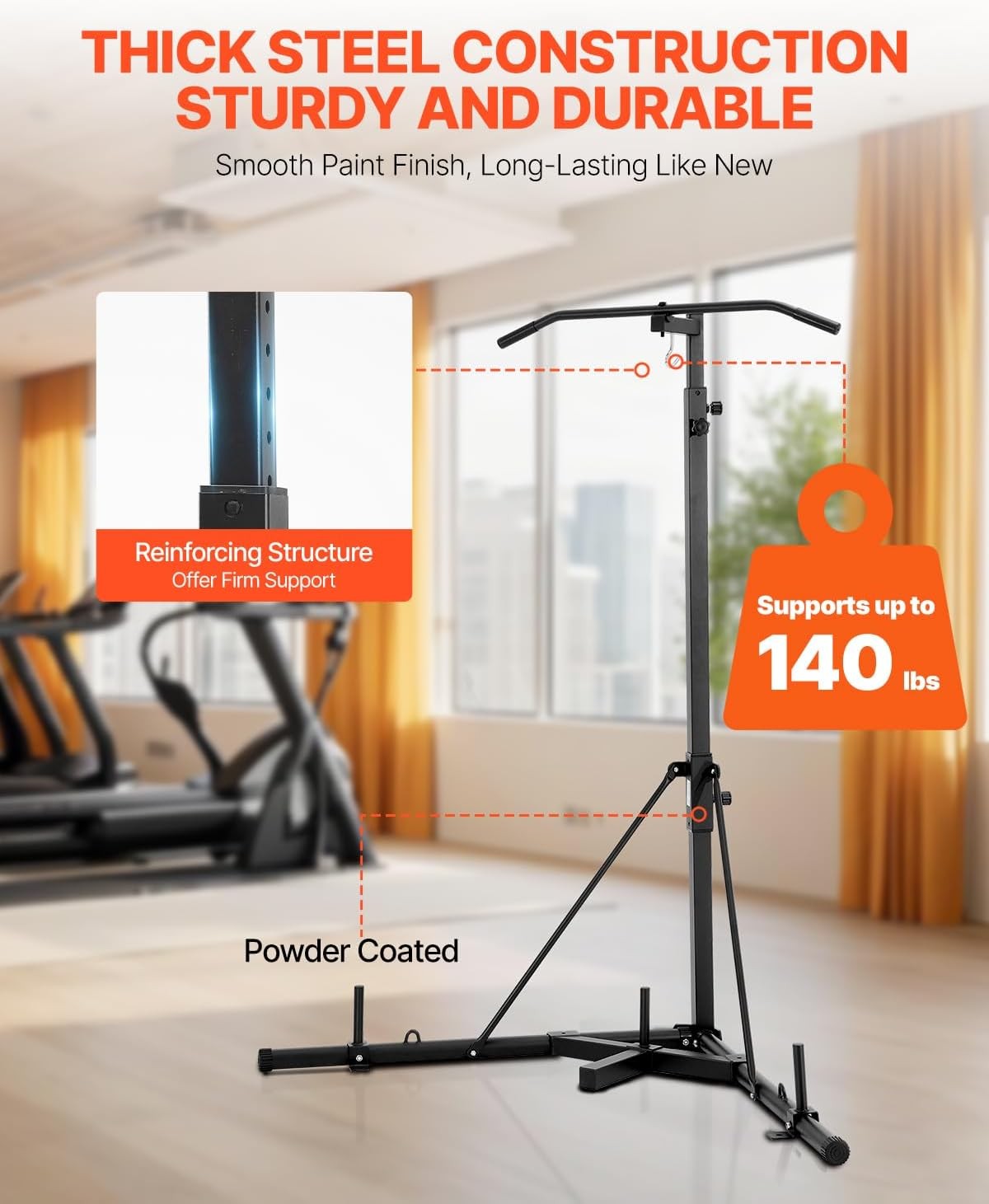 VEVOR Punching Bag Stand, Steel Heavy Duty Workout Training Equipment,…