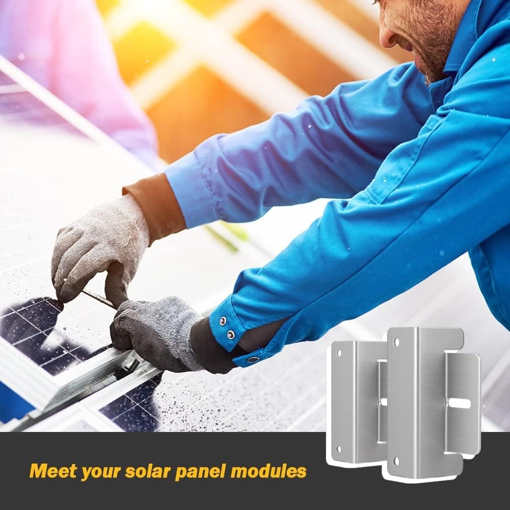 Corrosion-Resistant Z Bracket Set for Solid Solar Panel Installations – 4 Units