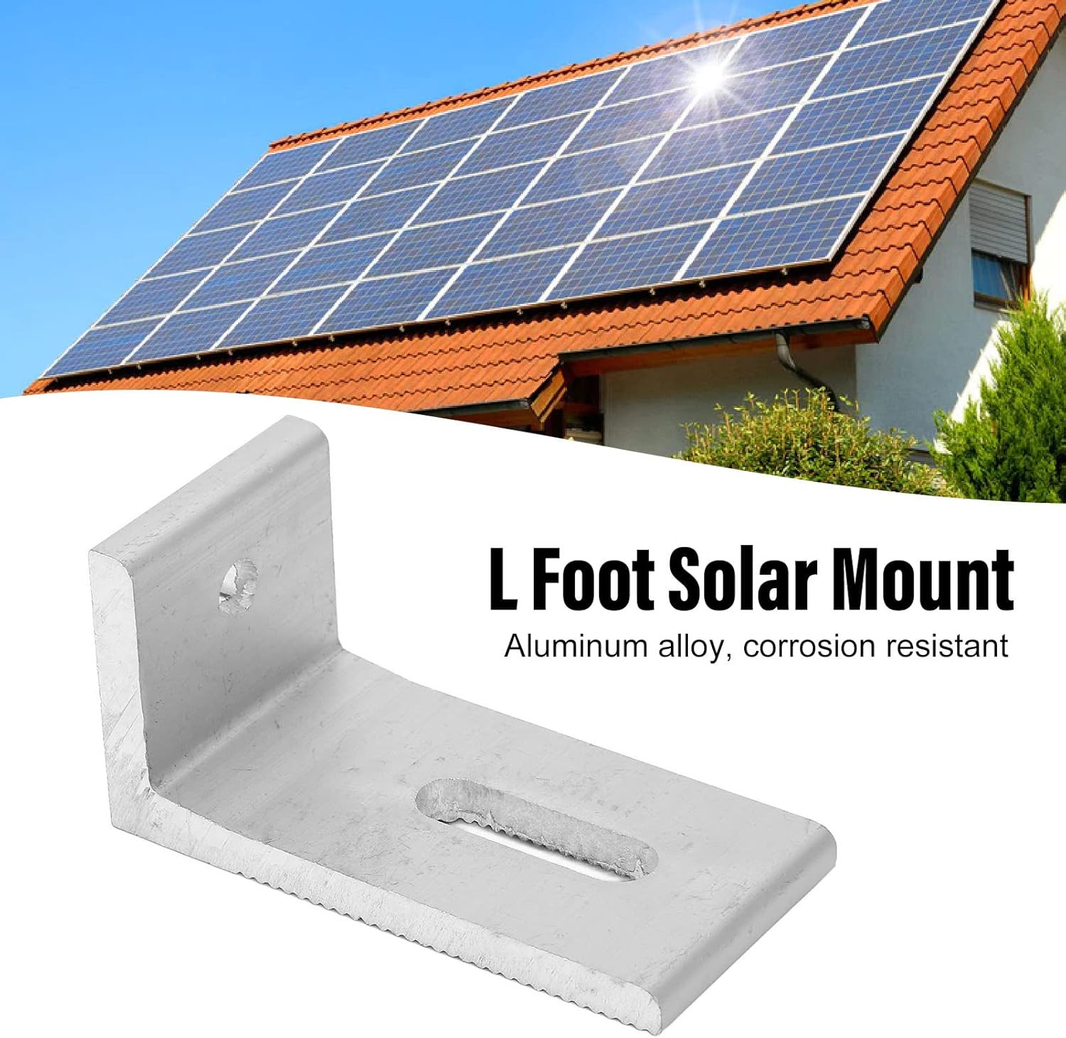 10-Pack Heavy-Duty Aluminum Alloy L-Foot Solar Mounts Photovoltaic Panel Mountin