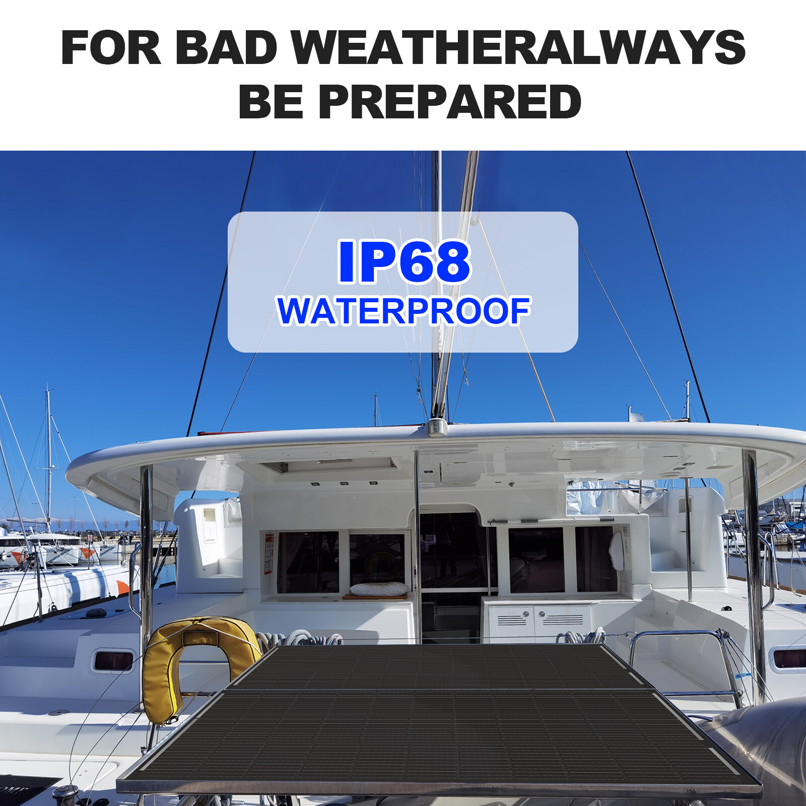 100W 170W 200W 300W Watt Monocrystalline Solar Panel 12V RV Boat Home Off Grid