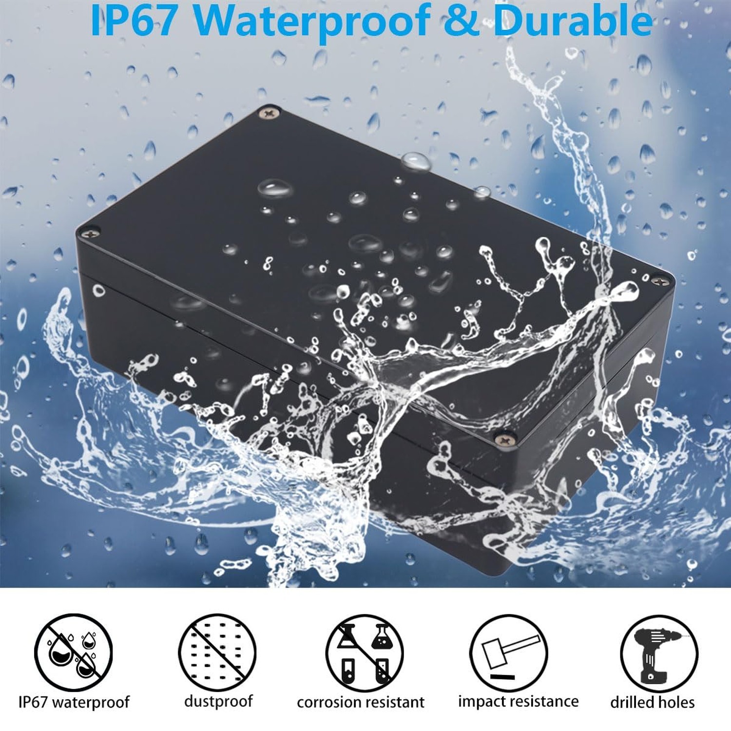 Project Box ABS Black Electrical Boxes IP67 Outdoor Waterproof box Electronic…