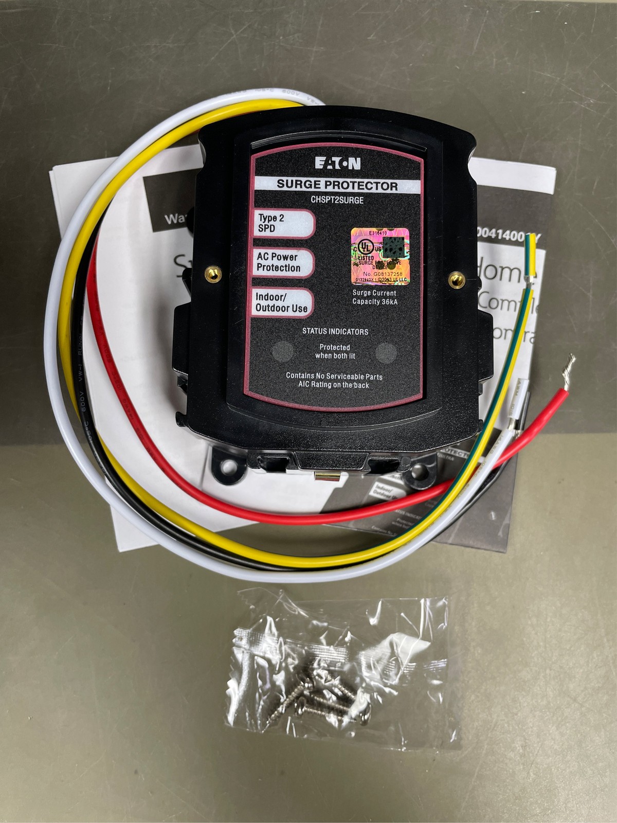 Eaton CHSPT2SURGE SPD Type 2 Chsp Whole Home Surge Protector, Nema 4, Single Pha