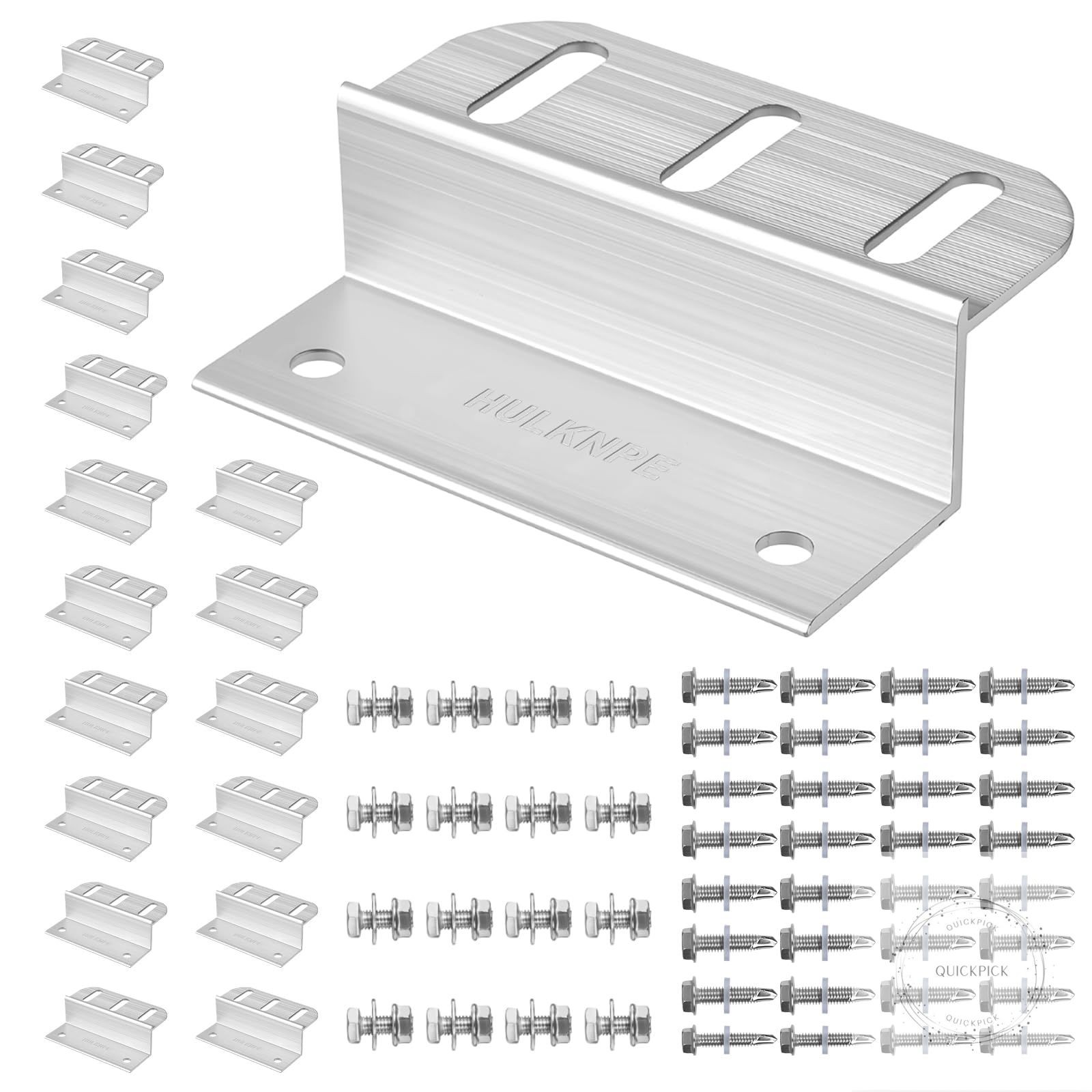 Z Brackets Solar Panel Mounting Kit (16 Pack) – Heavy Duty Corrosion-Resistant