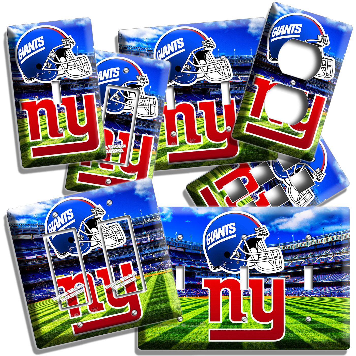 NEW YORK GIANTS NY FOOTBALL TEAM LIGHT SWITCH OUTLET WALL PLATES SPORT FAN DECOR
