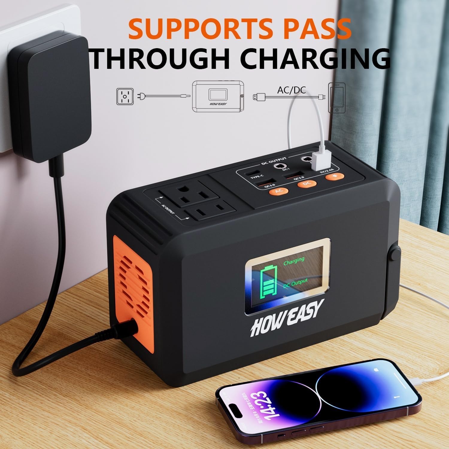 Compact Solar Generator 120W Peak with 8 Outputs – Ideal for Outdoor Adventures