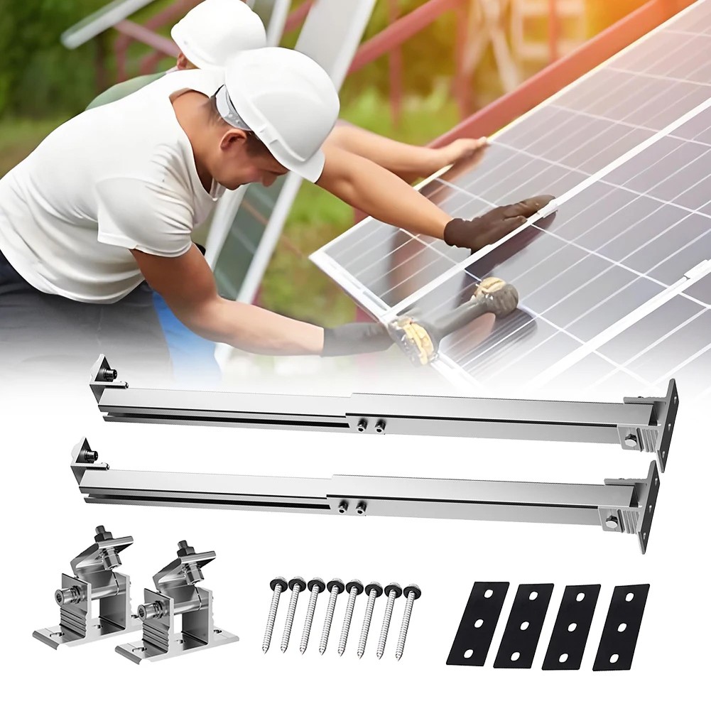 Adjustable Solar Panel Tilt Mounting Kit Universal Roof Aluminum alloy Brackets