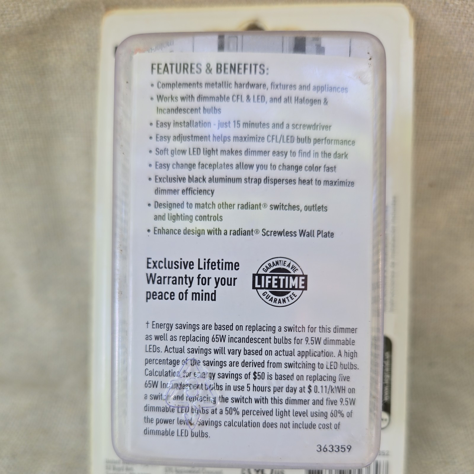 Legrand Radiant 450W Rocker Dimmer 3-Way/1-Pole in Nickel