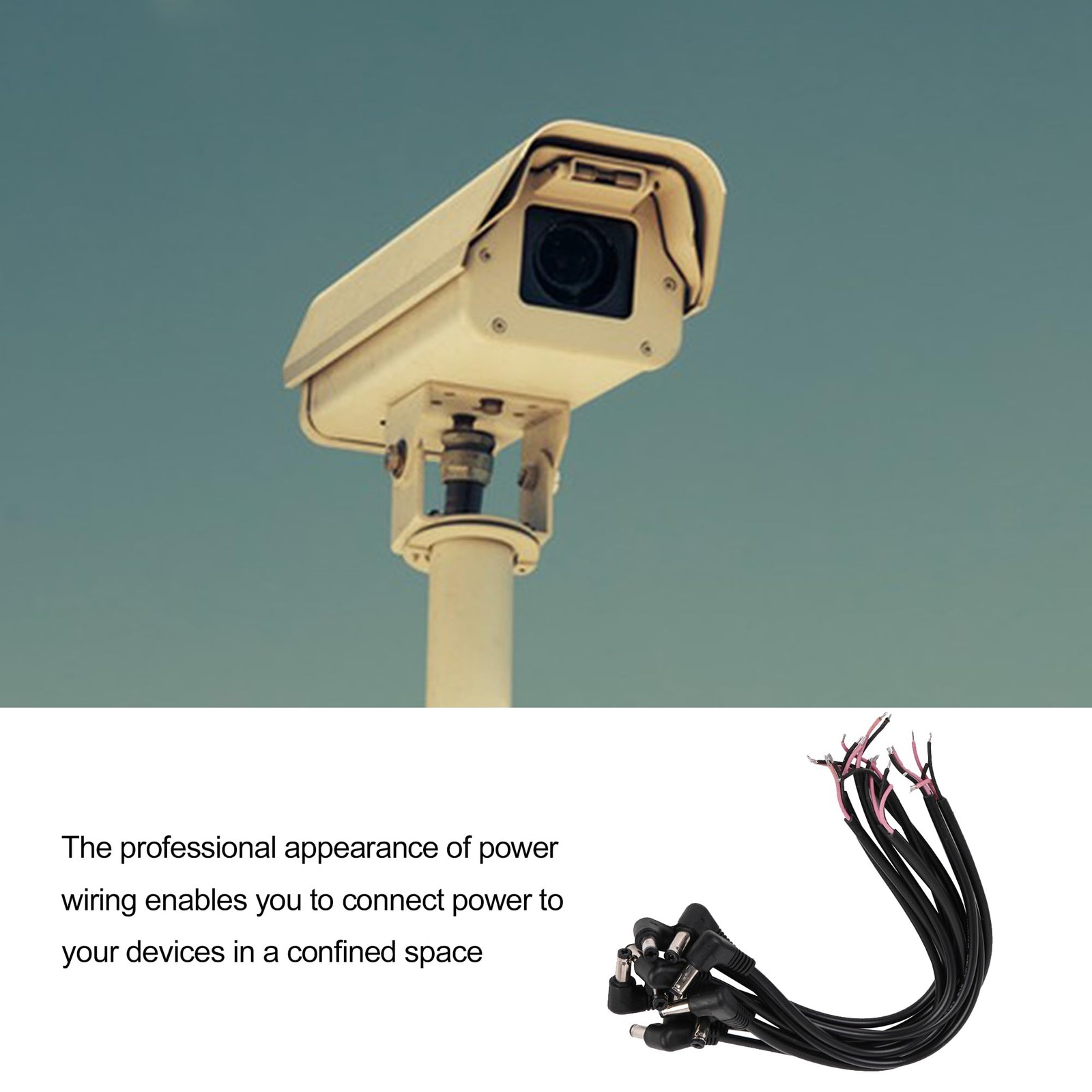 ID 2.1mm OD 5.5mm Cable Length 25cm DC Power Male Jack Plug Right Angle with …
