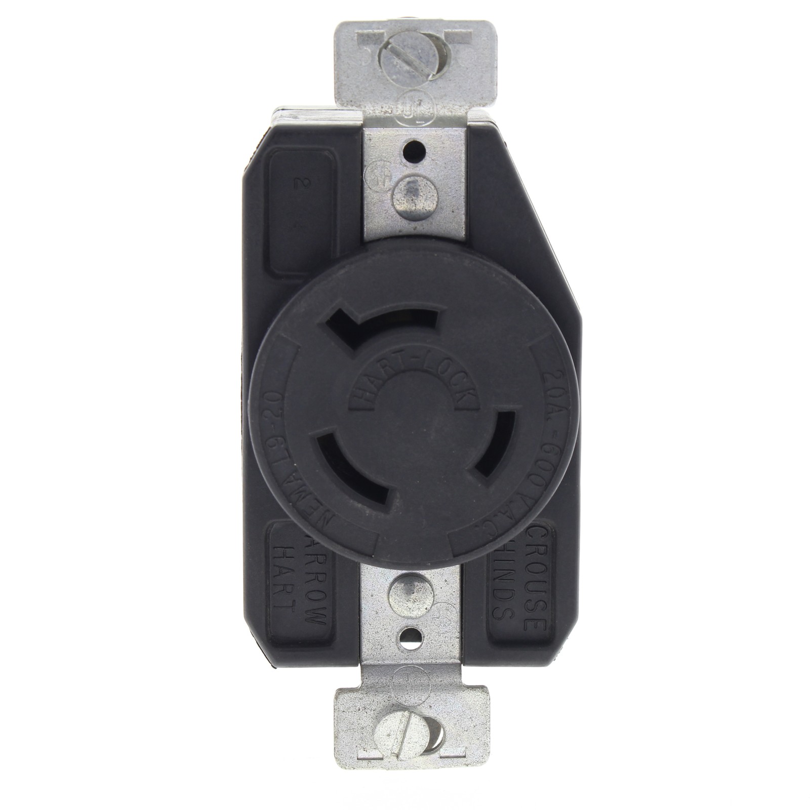 Arrow Hart Black Single Industrial Locking Receptacle 20A 600V NEMA 9-20 CWL920R