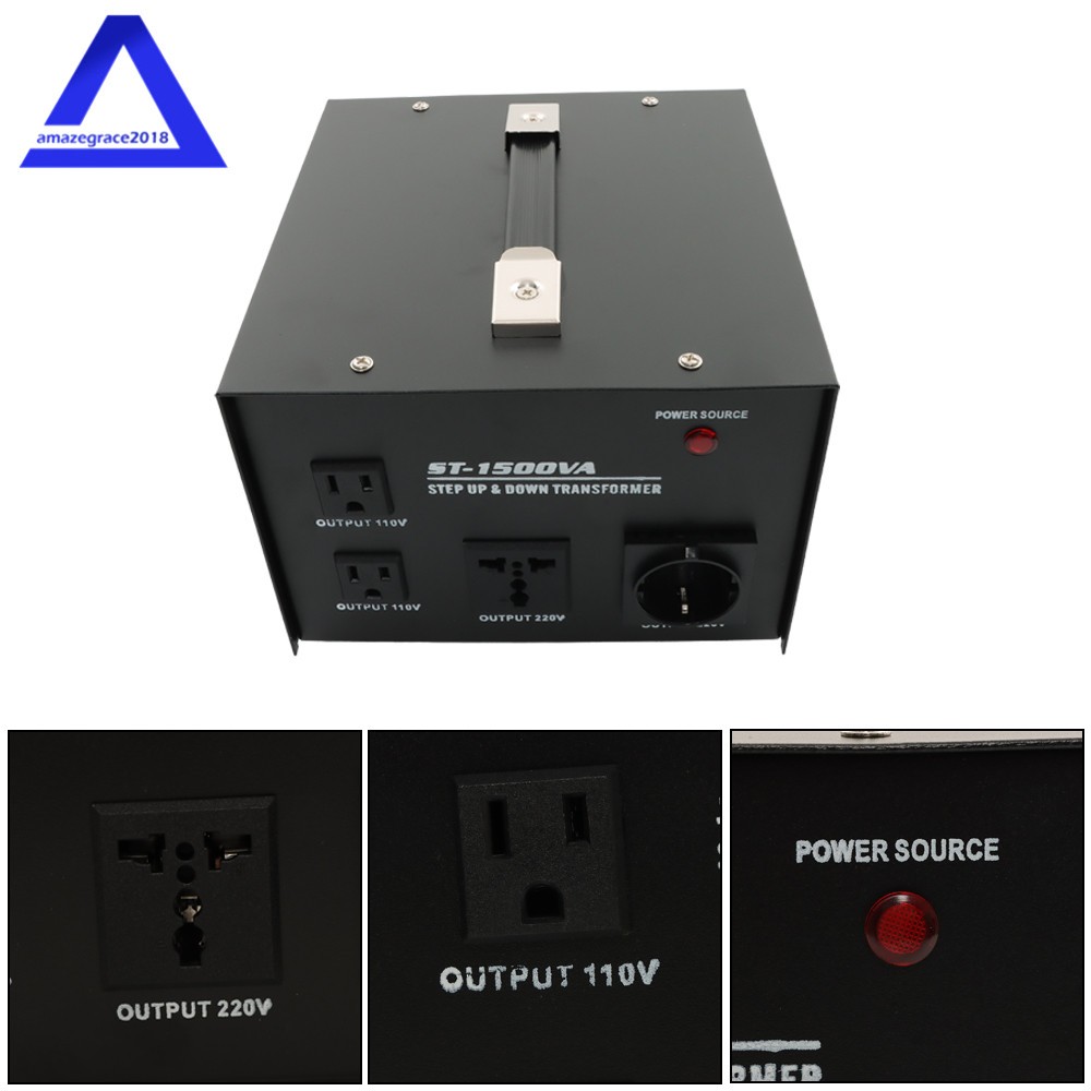 Voltage Converter Transformer Step Up/Down 110v to 220v/220v to 110v 1500 Watt