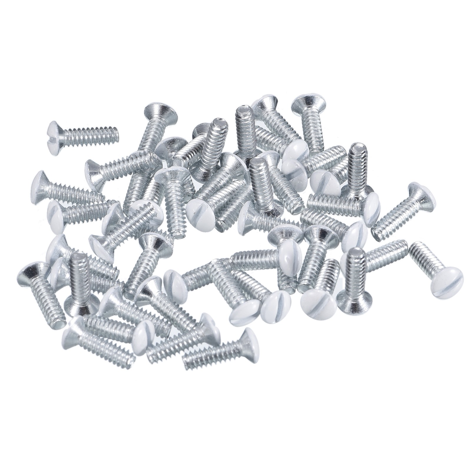 240Pcs Wall Plate Screws 1/2″ Long 6-32 Thread Outlet Screws White Oval Head