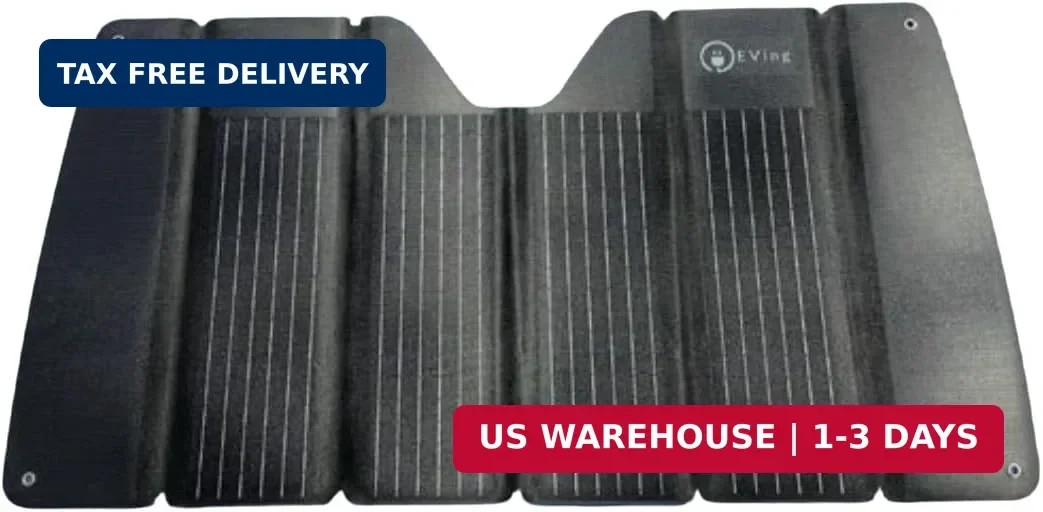 70W, 20V, 3.25A Solar Panel Sunshade for Car Windshield, Camping, Outdoor Activi