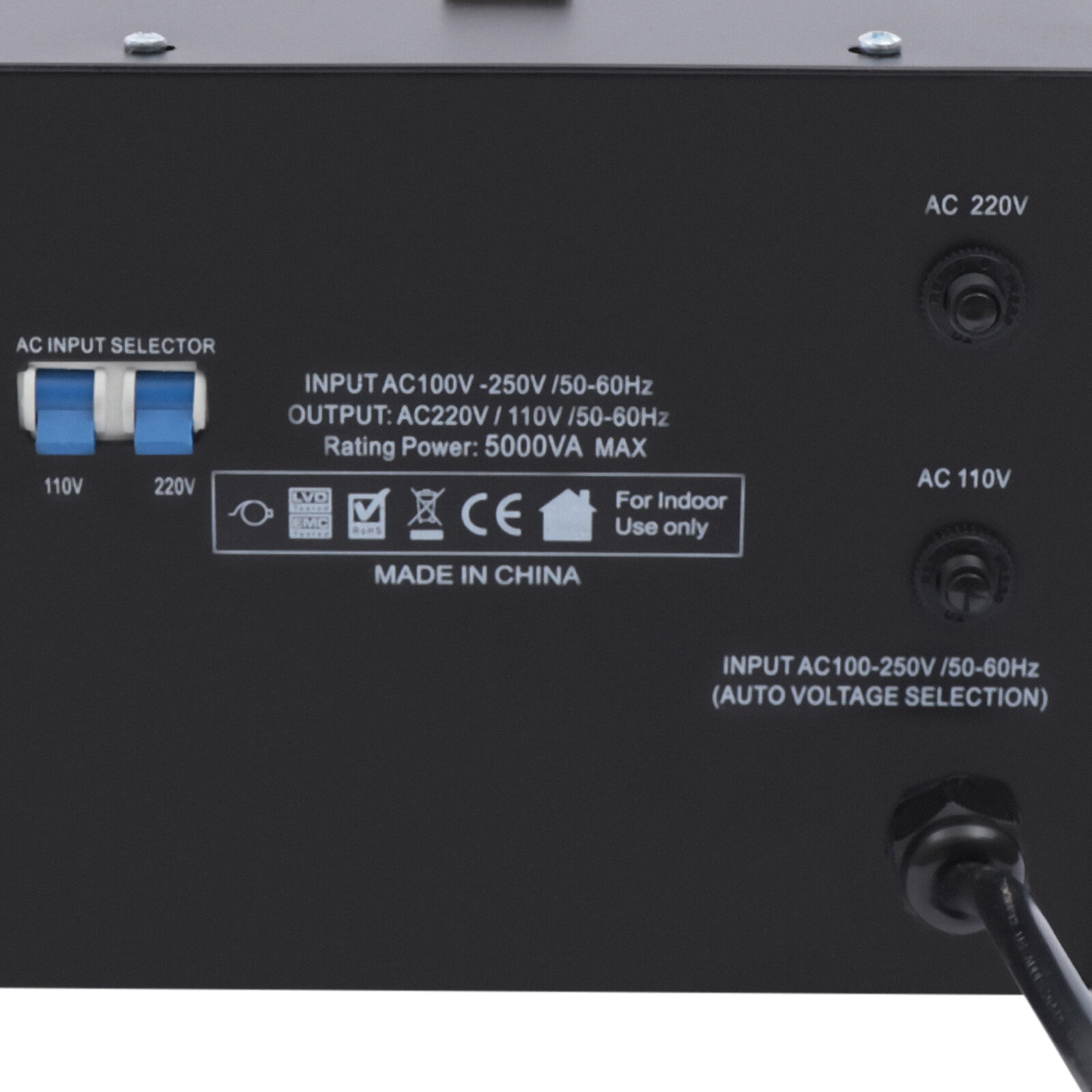 5000W Step Up/Down Transformer Regulator/Stabilizer 120V-220V 220V-110V Voltage