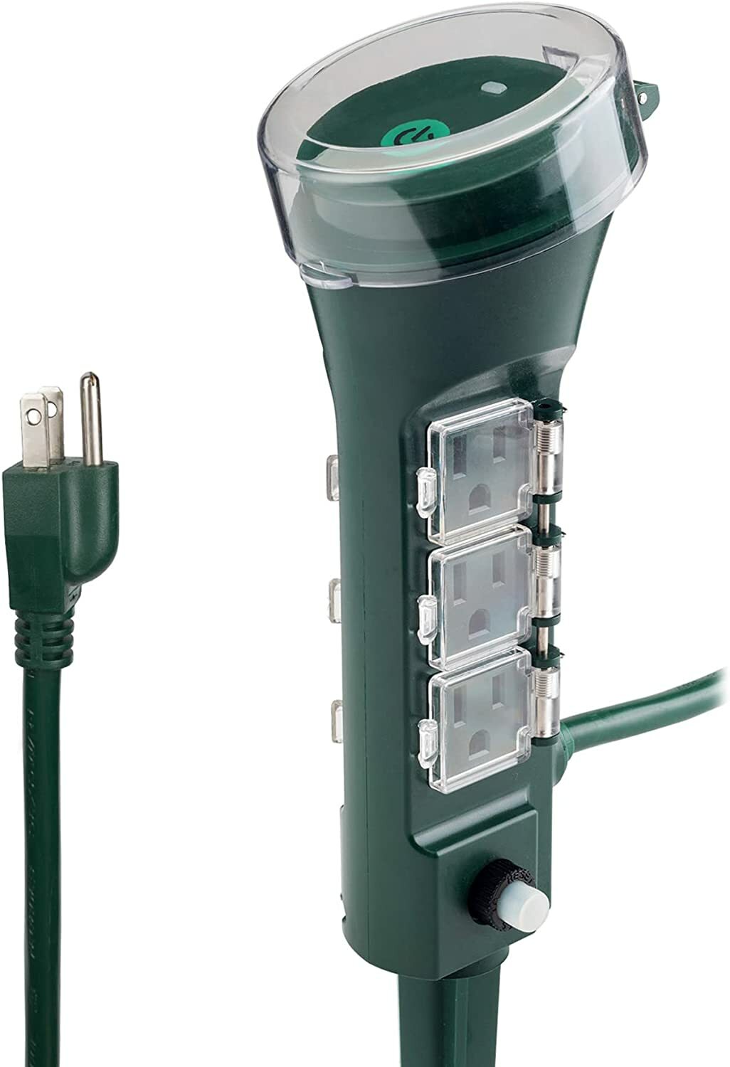 BN-LINK Outdoor 6ft Extension Cord Power Stake with 6 Outlets Weatherproof Cover