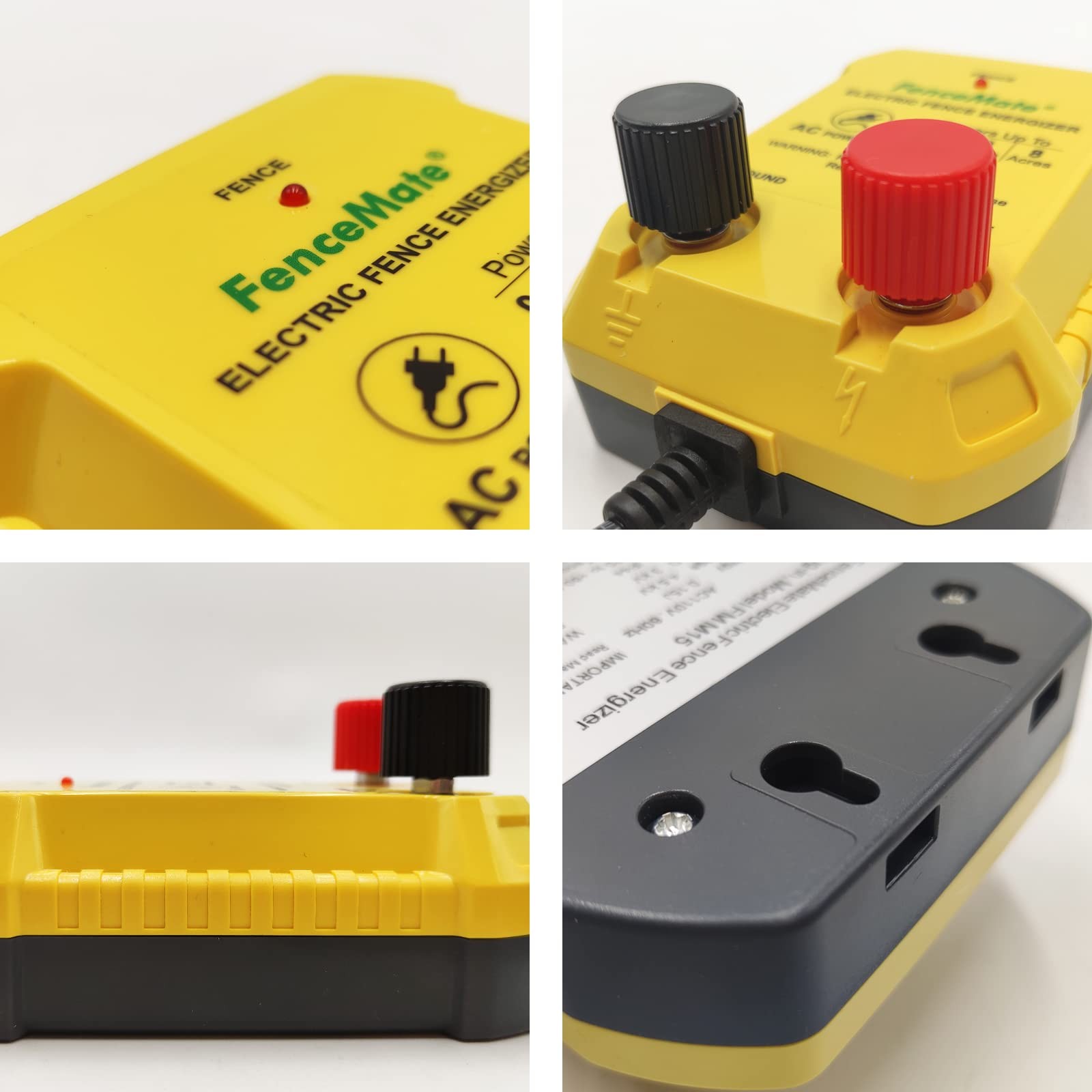 FenceMate AC Powered Electric Fence Charger Output 0.15J up to 2 Miles to…