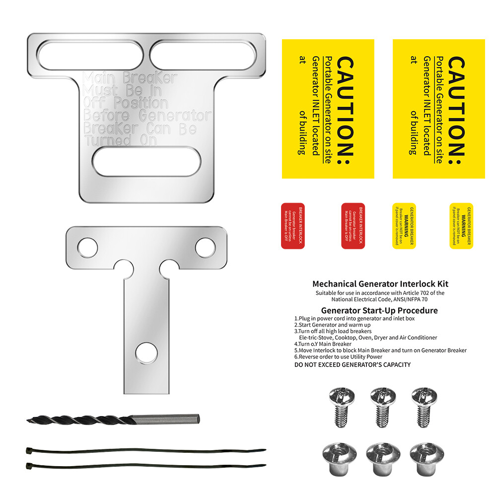 Generator Interlock Kit For Eaton Cutler Hammer BR Series 100 Amp Panel US