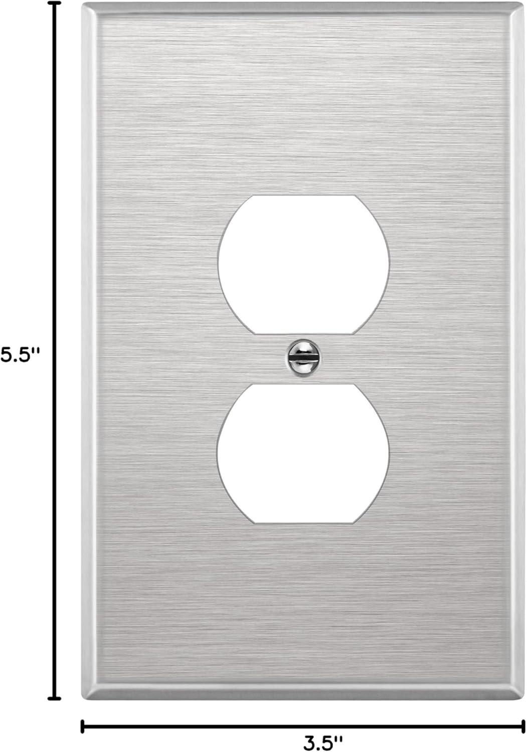 Stainless Steel Jumbo Wall Plate 5.5″x3.5″ – Corrosion & Impact Resistant