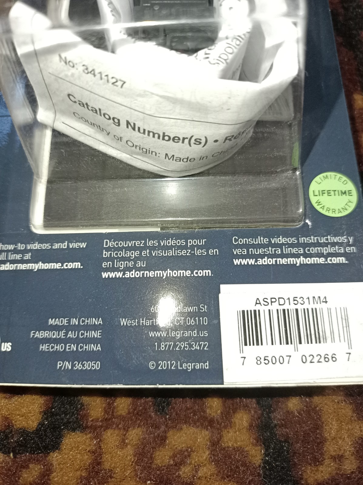 Legrand 15A 1 or 3-Way Half-Size Paddle Switch Magnesium ASPD1531M4