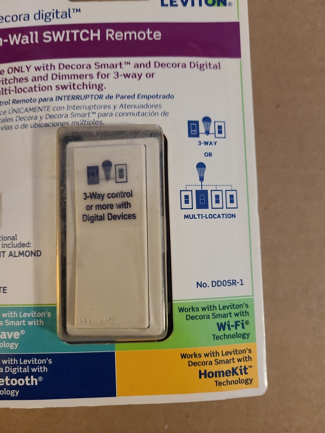 Leviton Decora Digital In-Wall DIMMER Remote DD00R – White